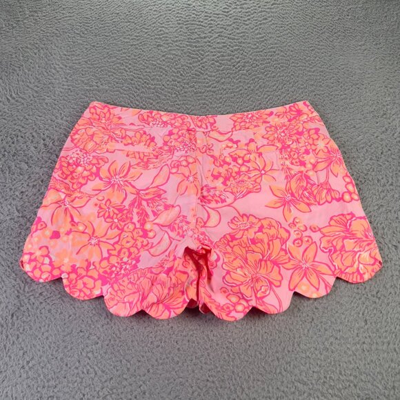 Lilly Pulitzer Buttercup Shorts Mandevilla Bay 6 Colorful Floral Preppy Travel - Picture 2 of 9